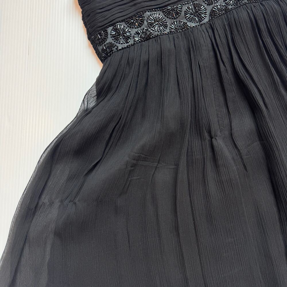 Maggy London Black Silk Strapless Beaded Dress Women’s 2 Evening Occasion Event - Picture 14 of 16